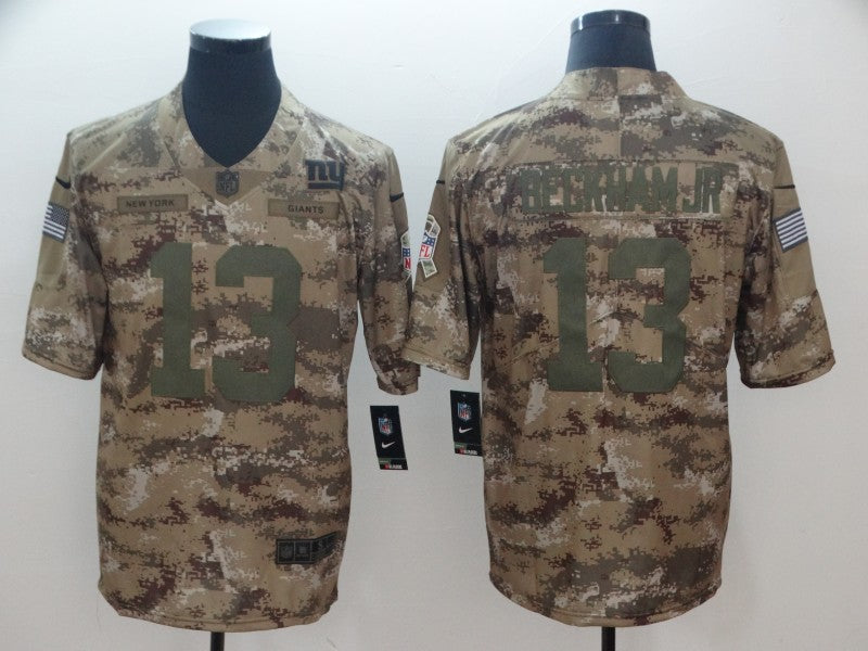 Men's New York Giants Odell Beckham Jr. #13 Camouflage Game Jersey1 football jersey product view 1