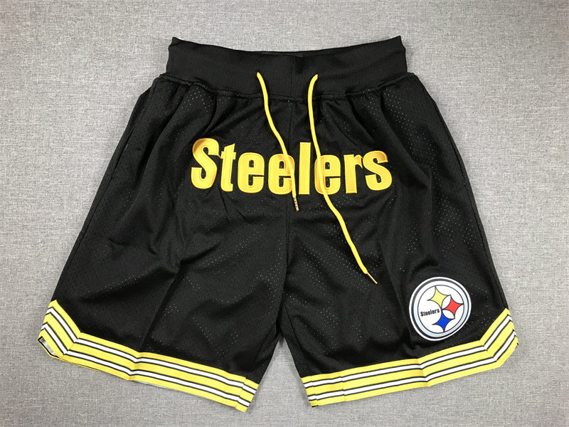 Men's Pittsburgh Steelers Black Pocket Shorts1 football jersey product view 1