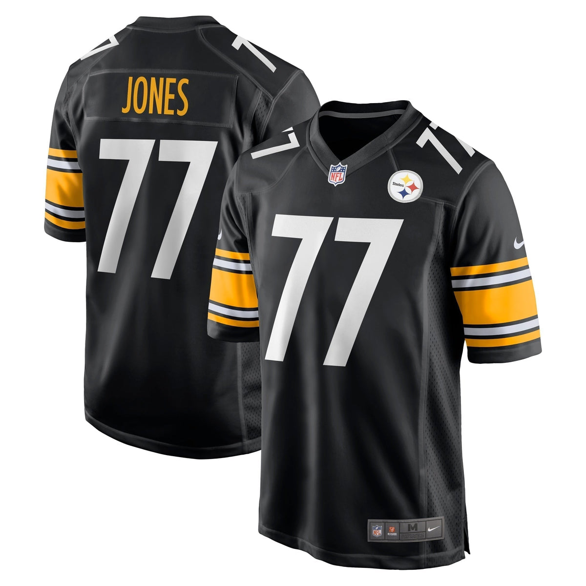 Broderick Jones Pittsburgh Steelers Nike Game Jersey - Black football jersey product view 1