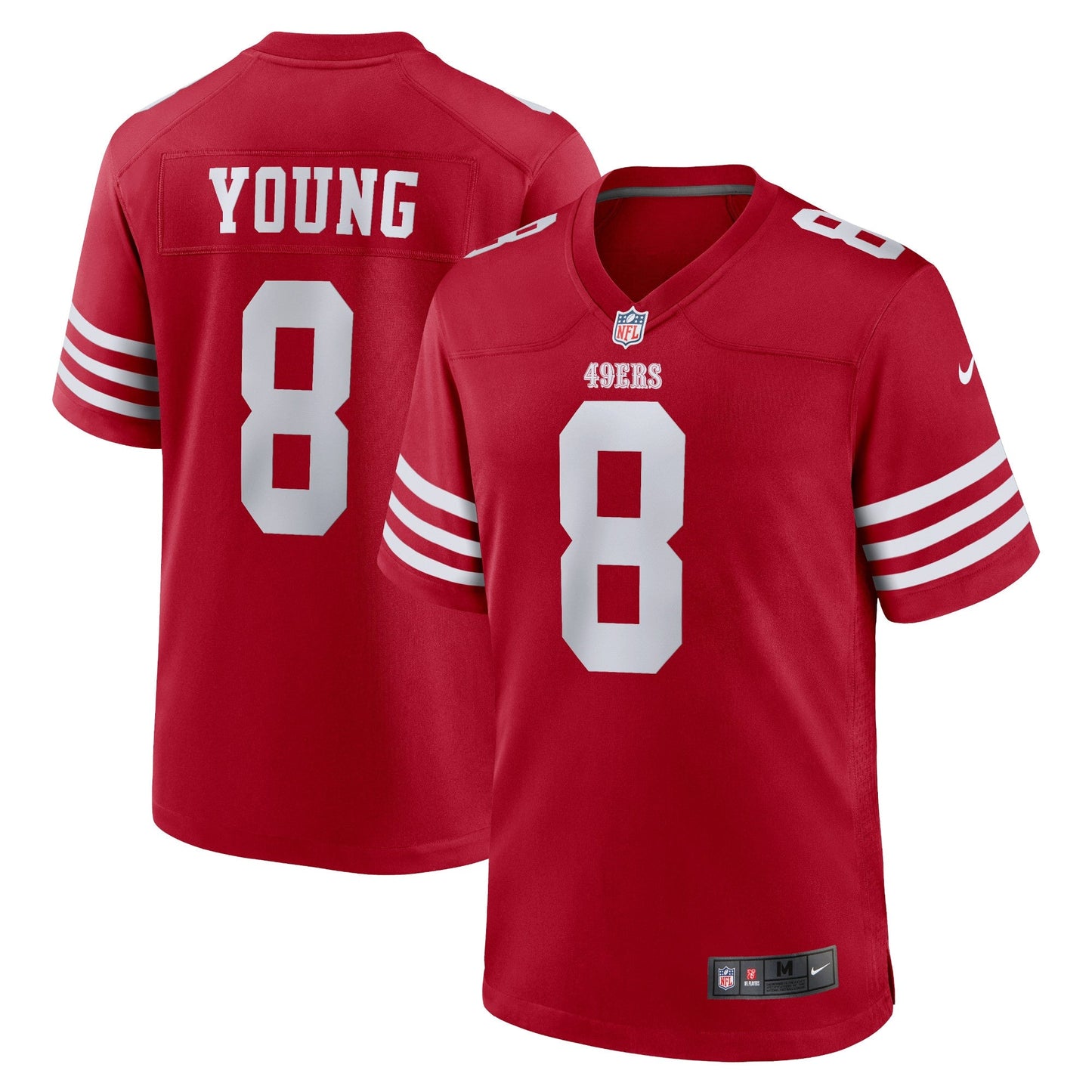 Steve Young San Francisco 49ers Nike Retired Game Jersey - Scarlet football jersey product view 1