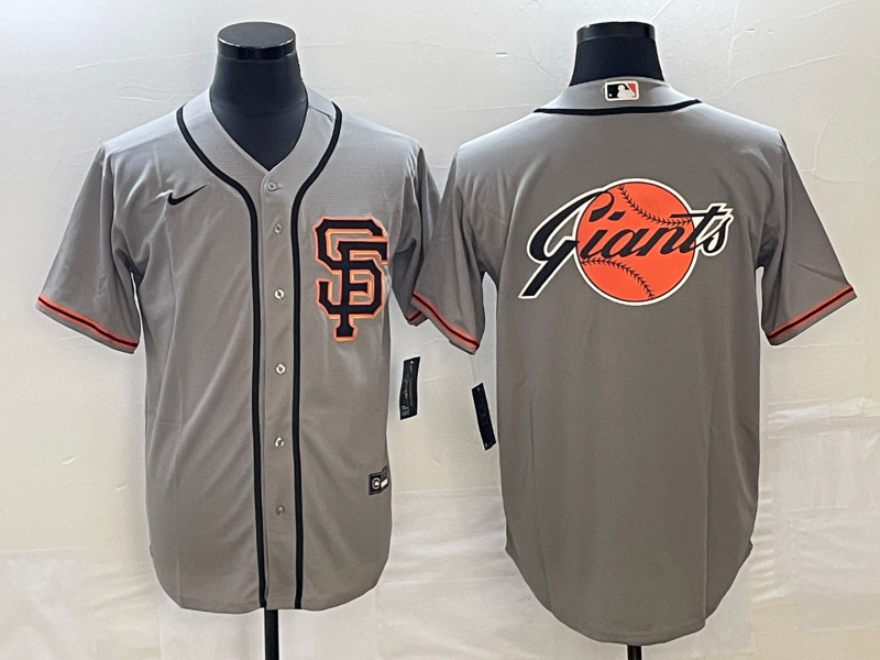 Men's San Francisco Giants Gray Road Replica Team Jersey1 baseball jersey product view 1