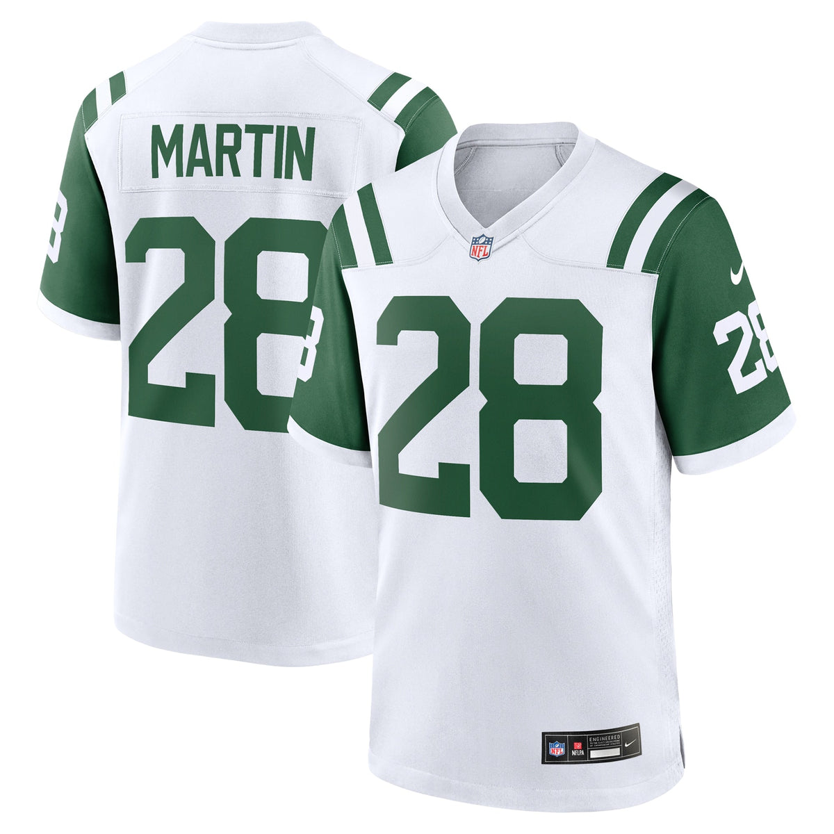 Curtis Martin New York Jets Nike Classic Alternate Retired Game Jersey - White football jersey product view 1