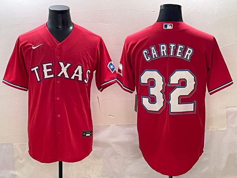 Men's Texas Rangers Evan Carter #32 Red Limited Player Jersey baseball jersey product view 1