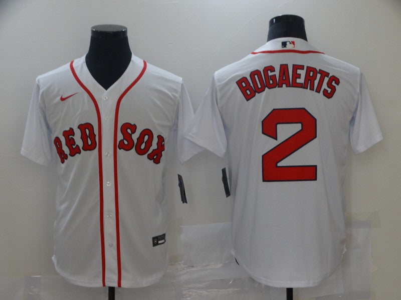 Men's Boston Red Sox Xander Bogaerts #2 White Replica Baseball Jersey1 baseball jersey product view 1