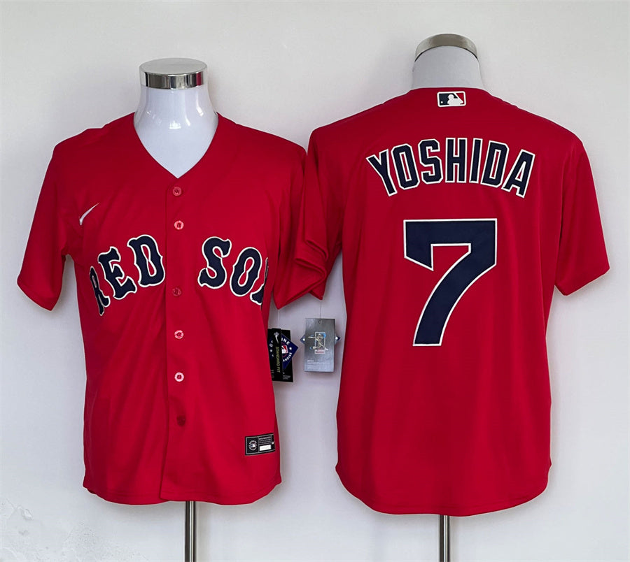 Men's Boston Red Sox Masataka Yoshida #7 Red Replica Player Jersey1 baseball jersey product view 1