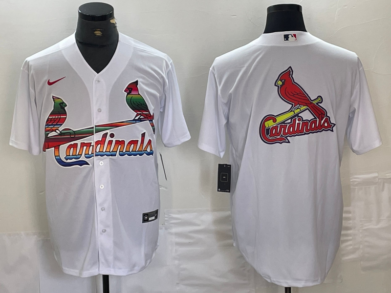 Men's St. Louis Cardinals White Alternate Replica Team Jersey1 baseball jersey product view 1