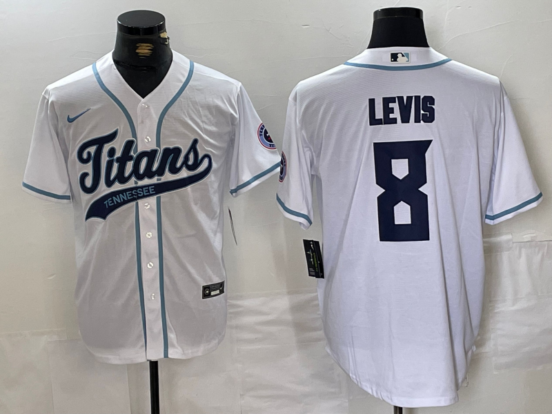 Men's Tennessee Titans Will Levis #8 White Player Jersey1 football jersey product view 1