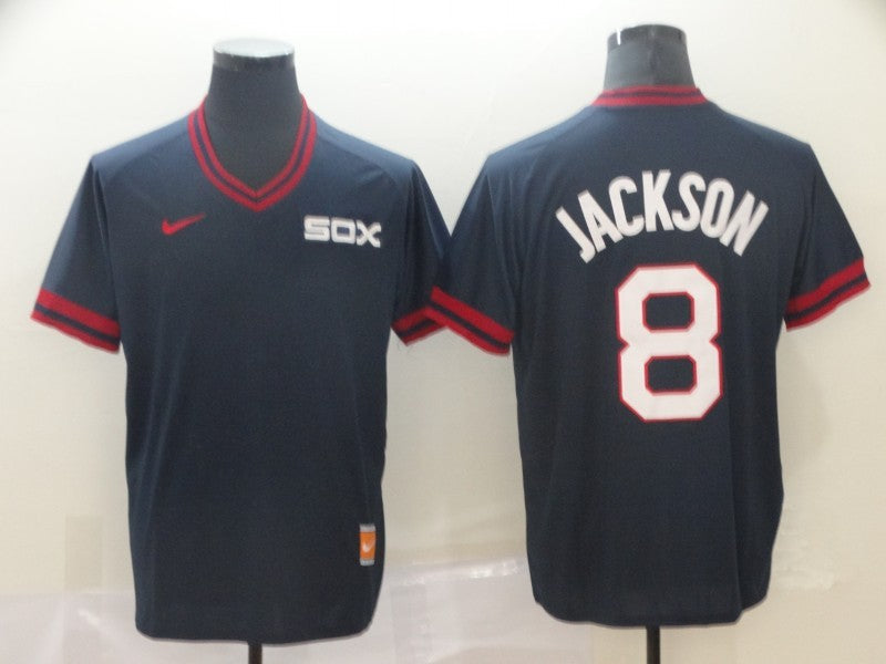Men's Chicago White Sox Bo Jackson #8 Navy Replica Baseball Jersey1 baseball jersey product view 1