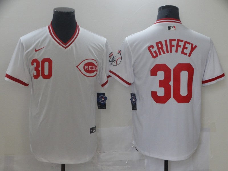 Men's Cincinnati Reds Ken Griffey Jr. #30 White Fashion Stitched Jersey1 baseball jersey product view 1