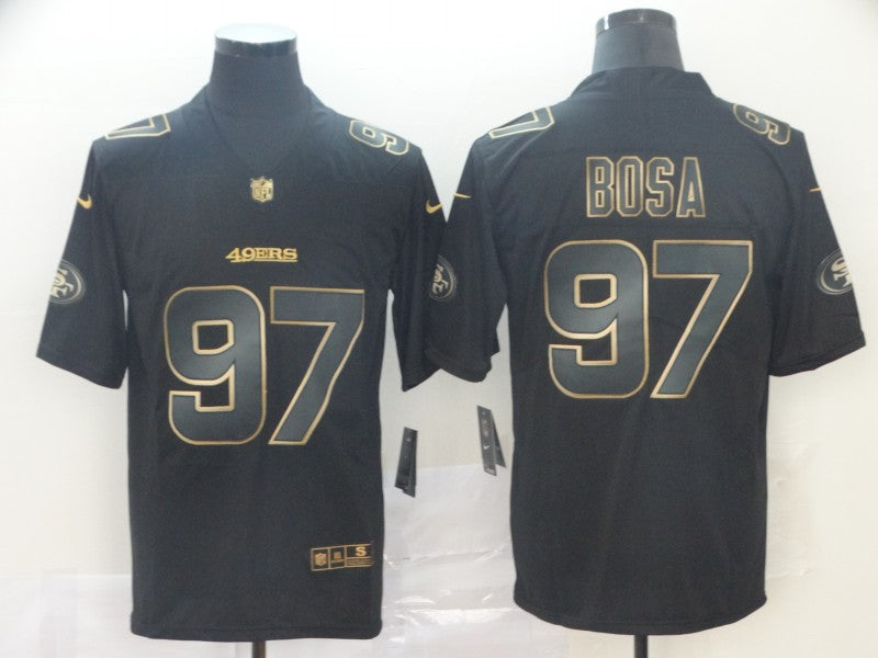 Men's San Francisco 49ers #97 Nick Bosa Black Player Game Jersey1 football jersey product view 1
