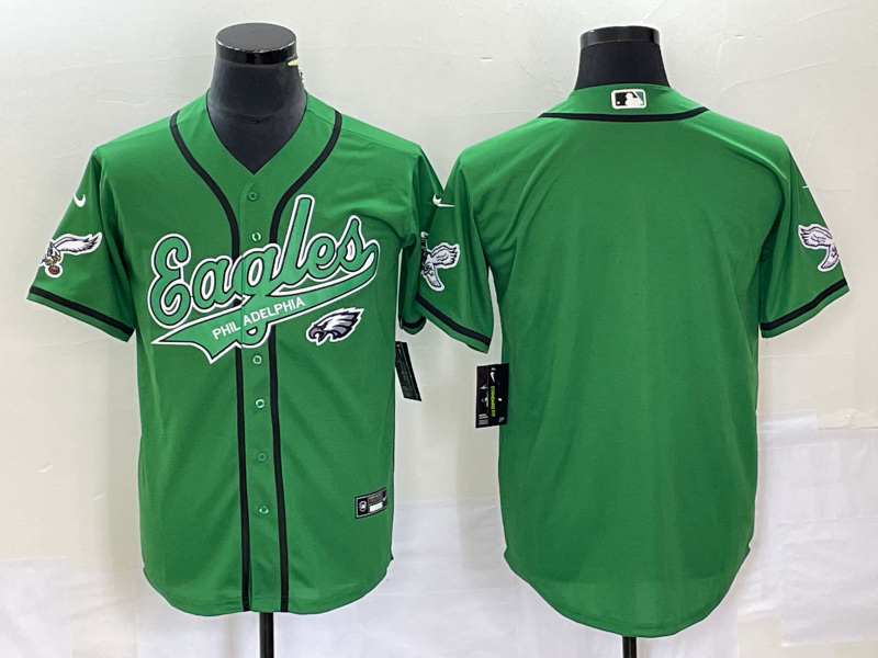 Men's Philadelphia Eagles Kelly Green Blank Jersey1 football jersey product view 1