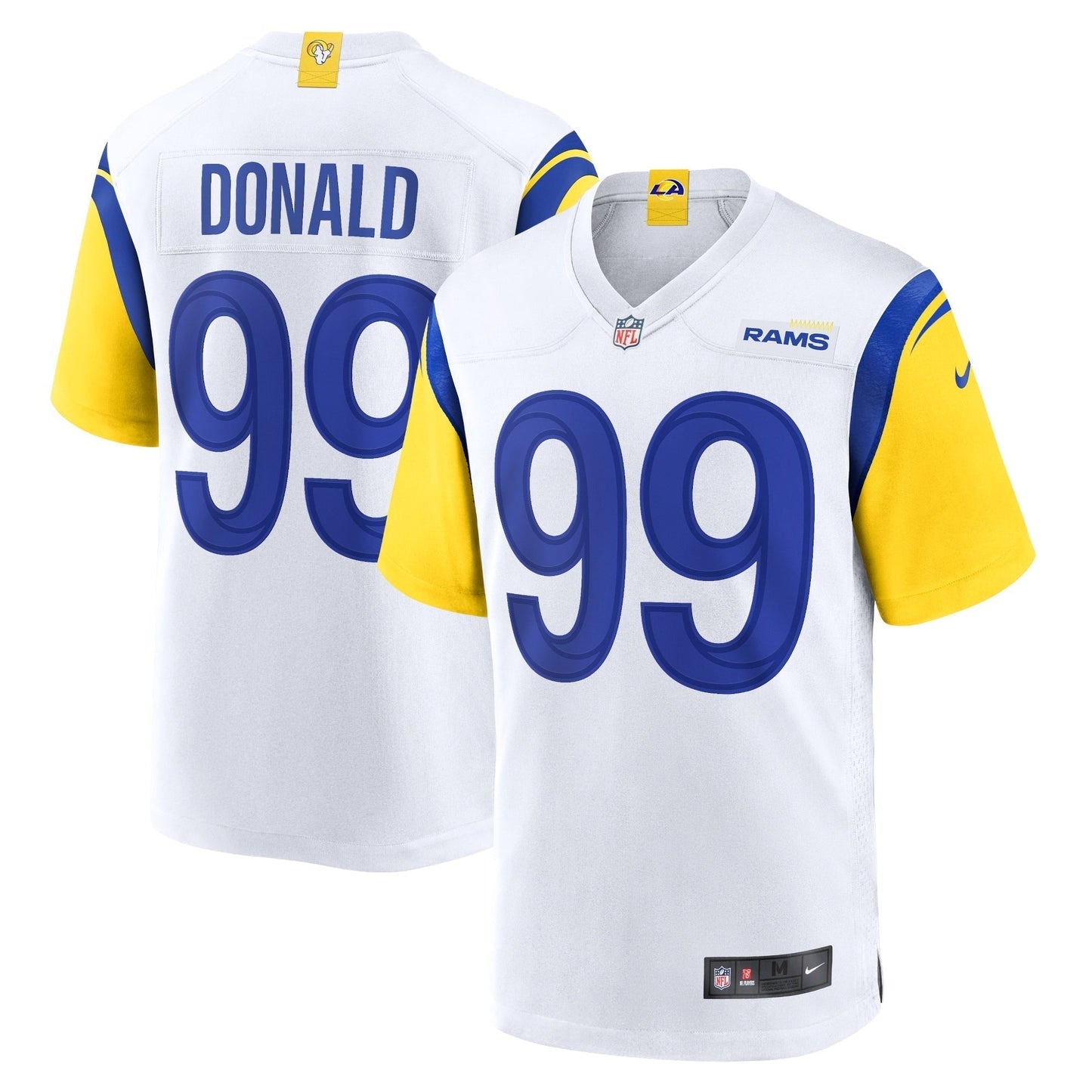 Aaron Donald Los Angeles Rams Nike Alternate Game Jersey - White football jersey product view 1