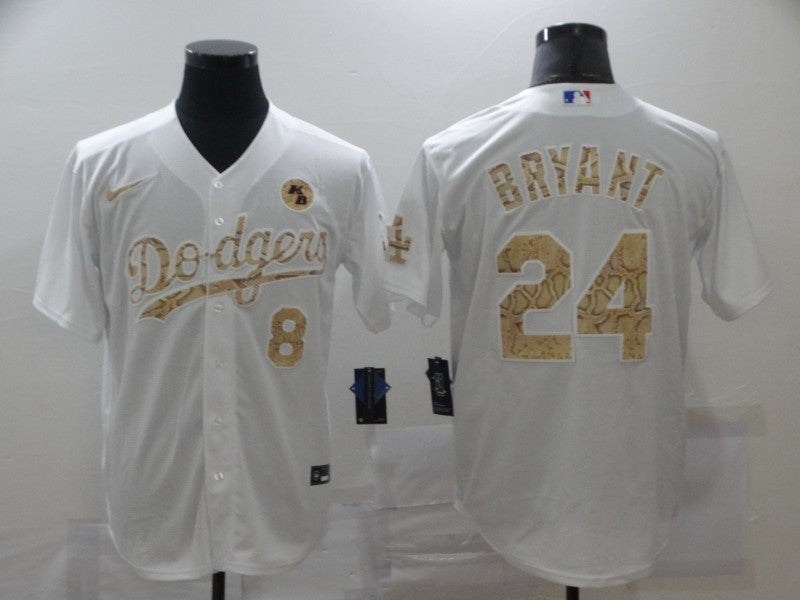 Men's Los Angeles Dodgers Kobe Bryant #8-24 White Player Jersey1 basketball jersey product view 1