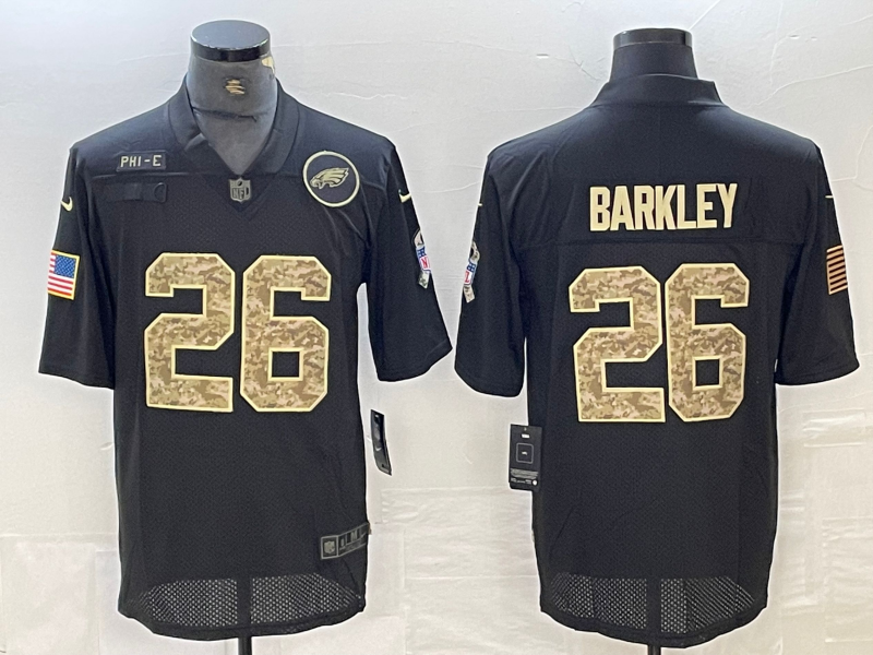 Men's Philadelphia Eagles Saquon Barkley #26 Black Alternate Player Jersey1 football jersey product view 1