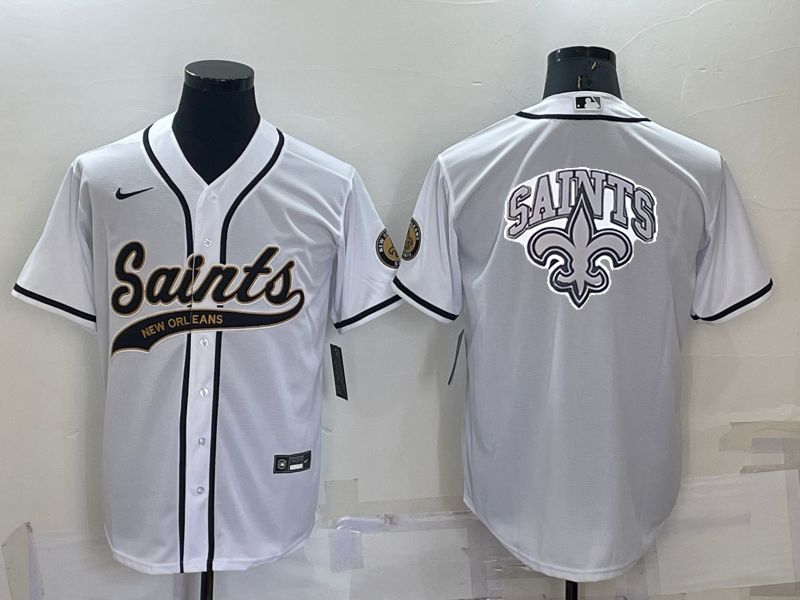 Men's New Orleans Saints White Game Jersey1 football jersey product view 1