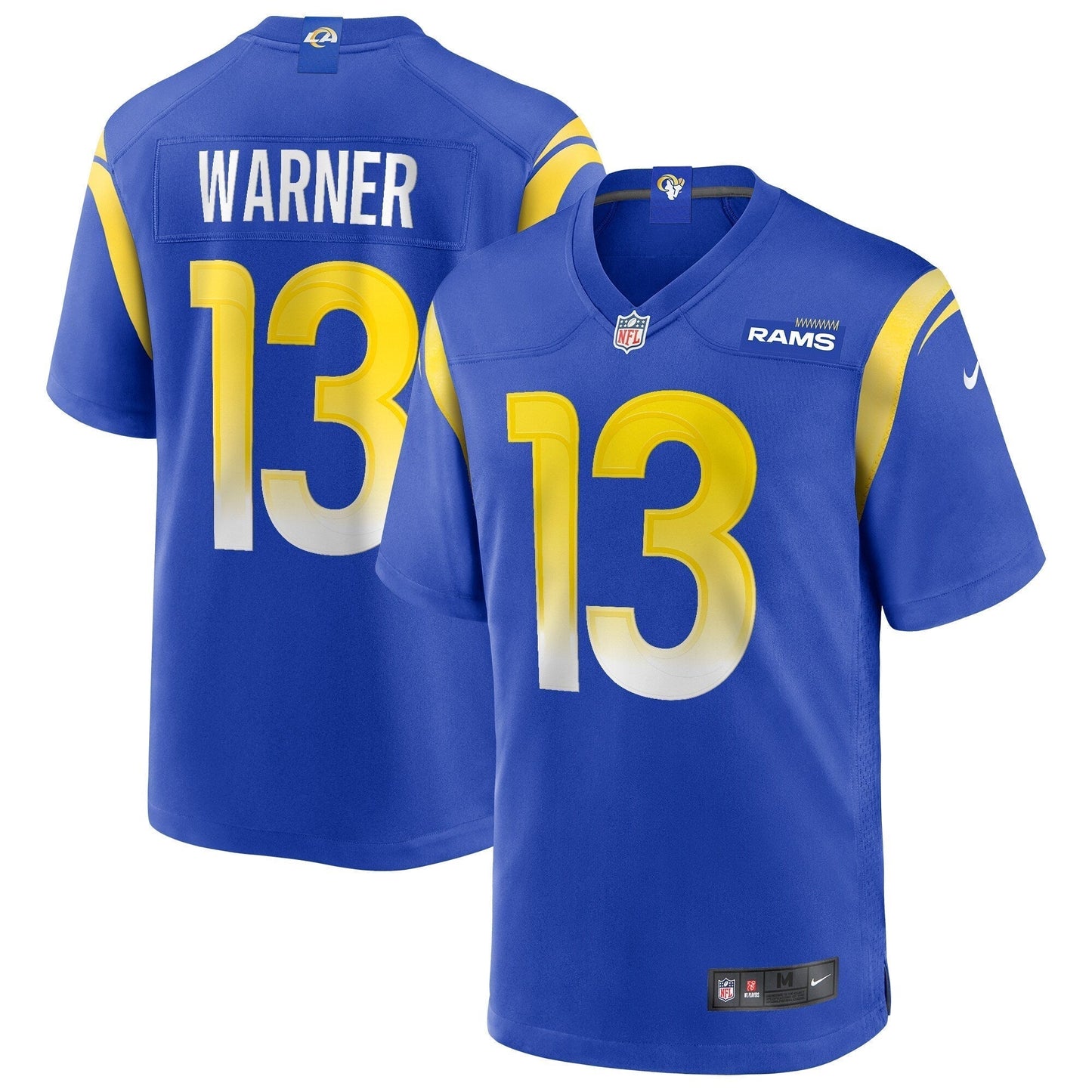 Kurt Warner Los Angeles Rams Nike Game Retired Jersey - Royal football jersey product view 1