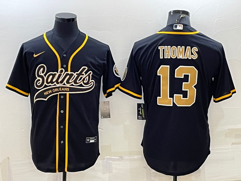 Men's New Orleans Saints Michael Thomas #13 Black Game Jersey1 Joint Edition football jersey product view 1