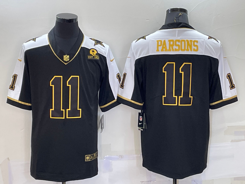 Men's Dallas Cowboys Micah Parsons #11 Black Game Jersey1 football jersey product view 1