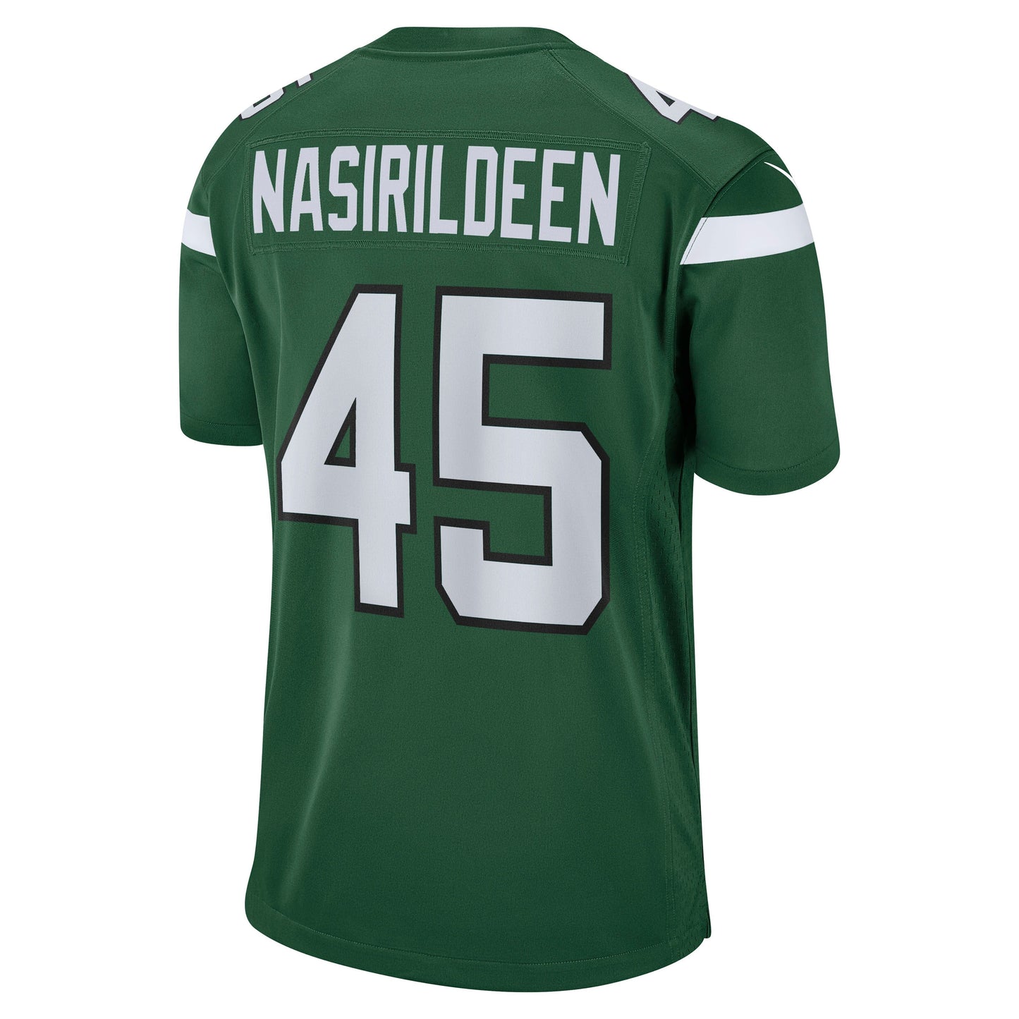 Hamsah Nasirildeen New York Jets Nike Game Jersey - Gotham Green football jersey product view 3
