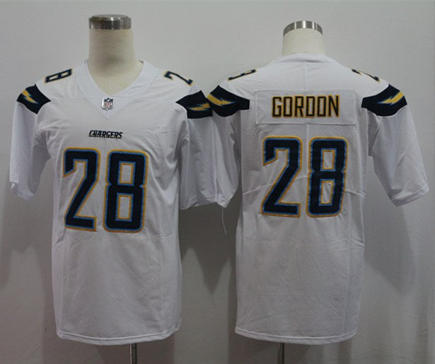 Men's Los Angeles Chargers Melvin Gordon III #28 White Game Jersey1 football jersey product view 1