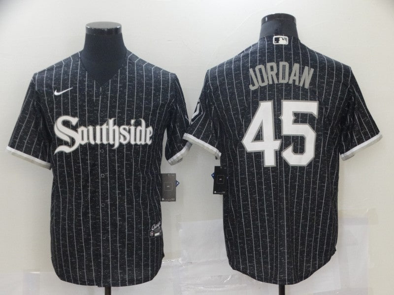Men's Chicago White Sox Michael Jordan #45 Black Stitched Jersey1 basketball jersey product view 1