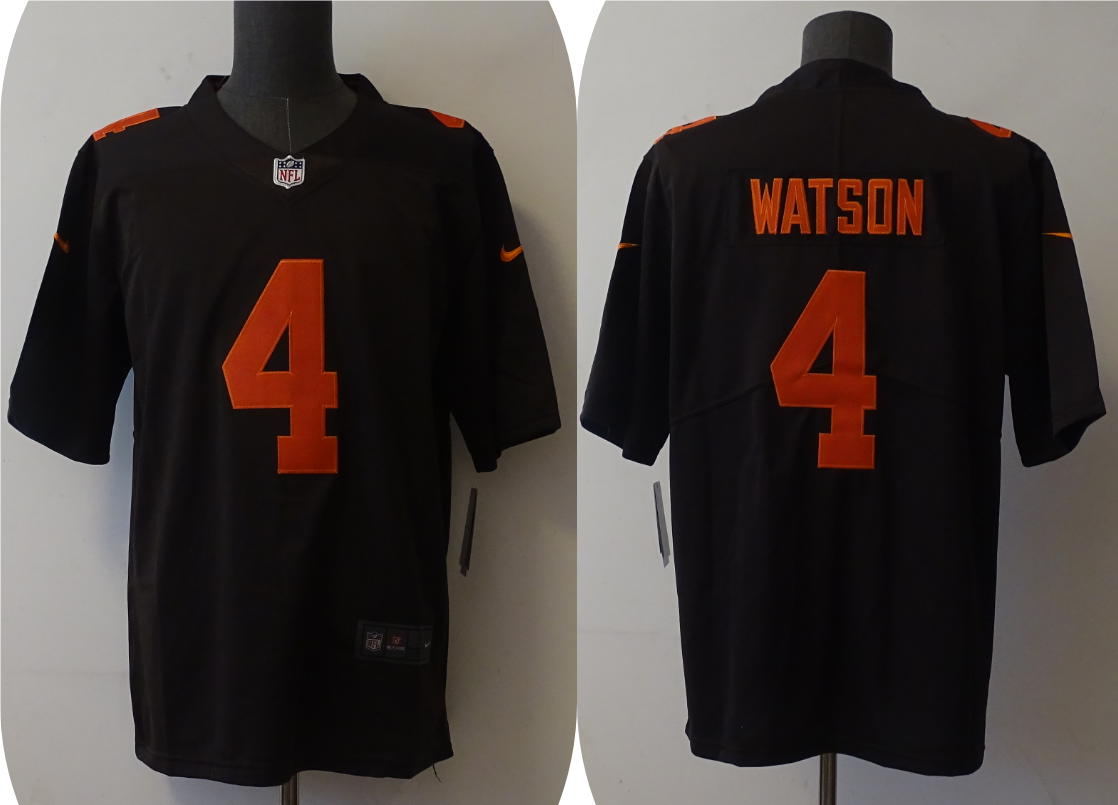 Men's Cleveland Browns Deshaun Watson #4 Brown Alternate Legend Jersey1 football jersey product view 1
