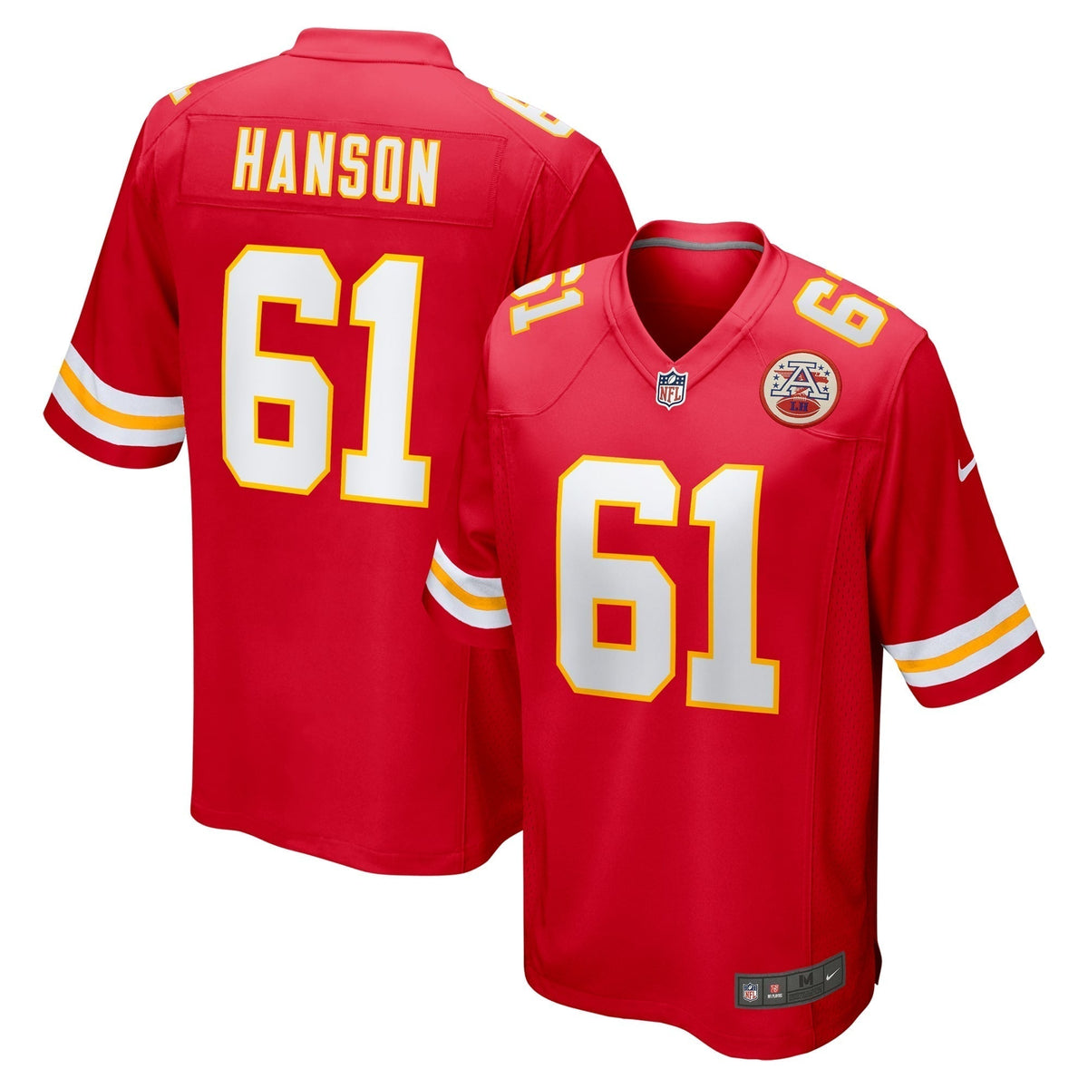 C.J. Hanson Kansas City Chiefs Nike Game Jersey - Red football jersey product view 1