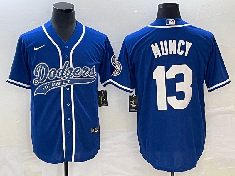 Men's Los Angeles Dodgers Max Muncy #13 Royal Player Jersey1 Joint Edition baseball jersey product view 1