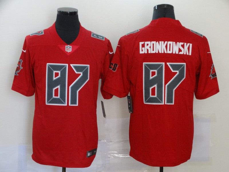 Men's Tampa Bay Buccaneers Rob Gronkowski #87 Red Game Player Jersey1 football jersey product view 1