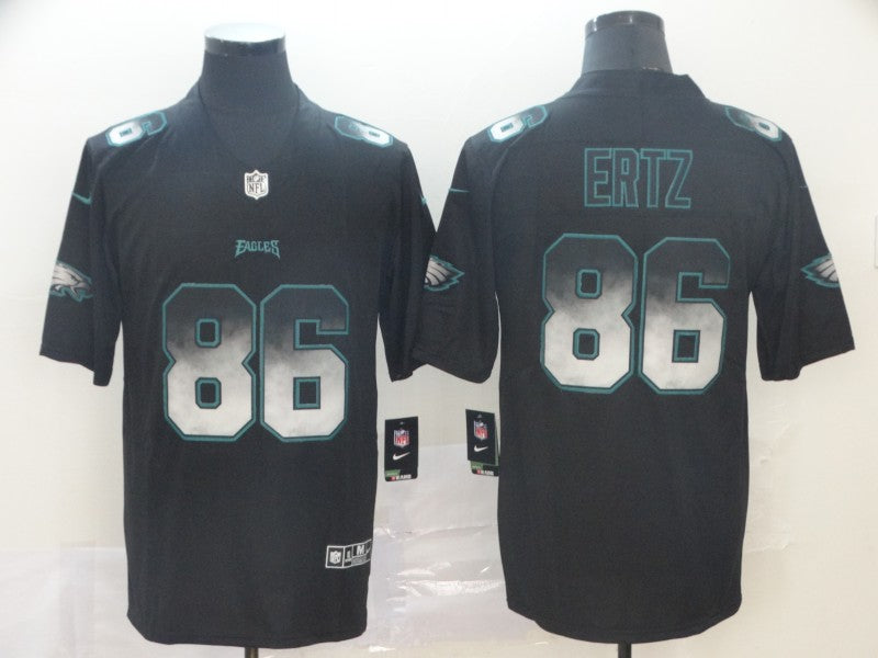Men's Philadelphia Eagles #86 Zach Ertz Black Game Jersey1 football jersey product view 1