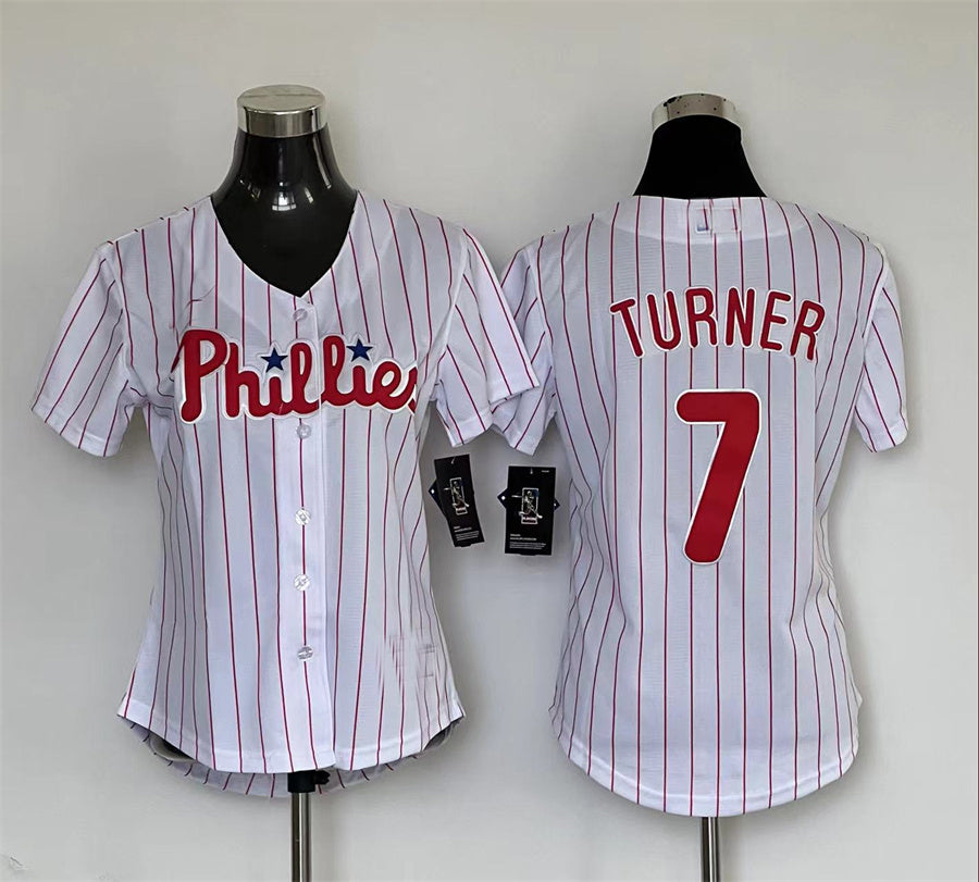 Philadelphia Phillies #7 Trea Turner White Jersey Baseball Jerseys baseball jersey product view 1