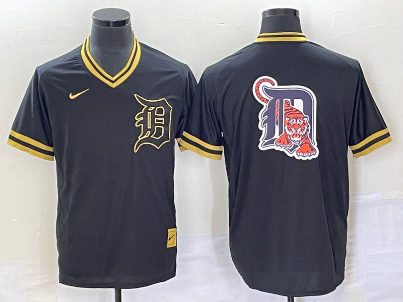 Men's Detroit Tigers Black Replica Team Jersey1 baseball jersey product view 1