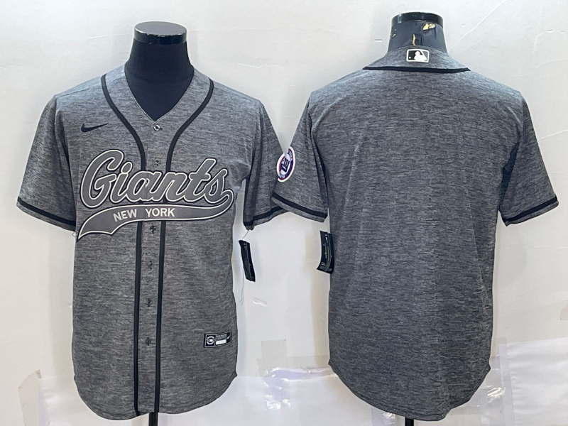 Men's New York Giants Gray Blank Jersey1 football jersey product view 1