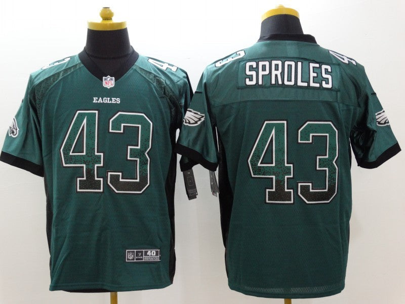 Men's Philadelphia Eagles Darren Sproles #43 Midnight Green Game Jersey1 football jersey product view 1