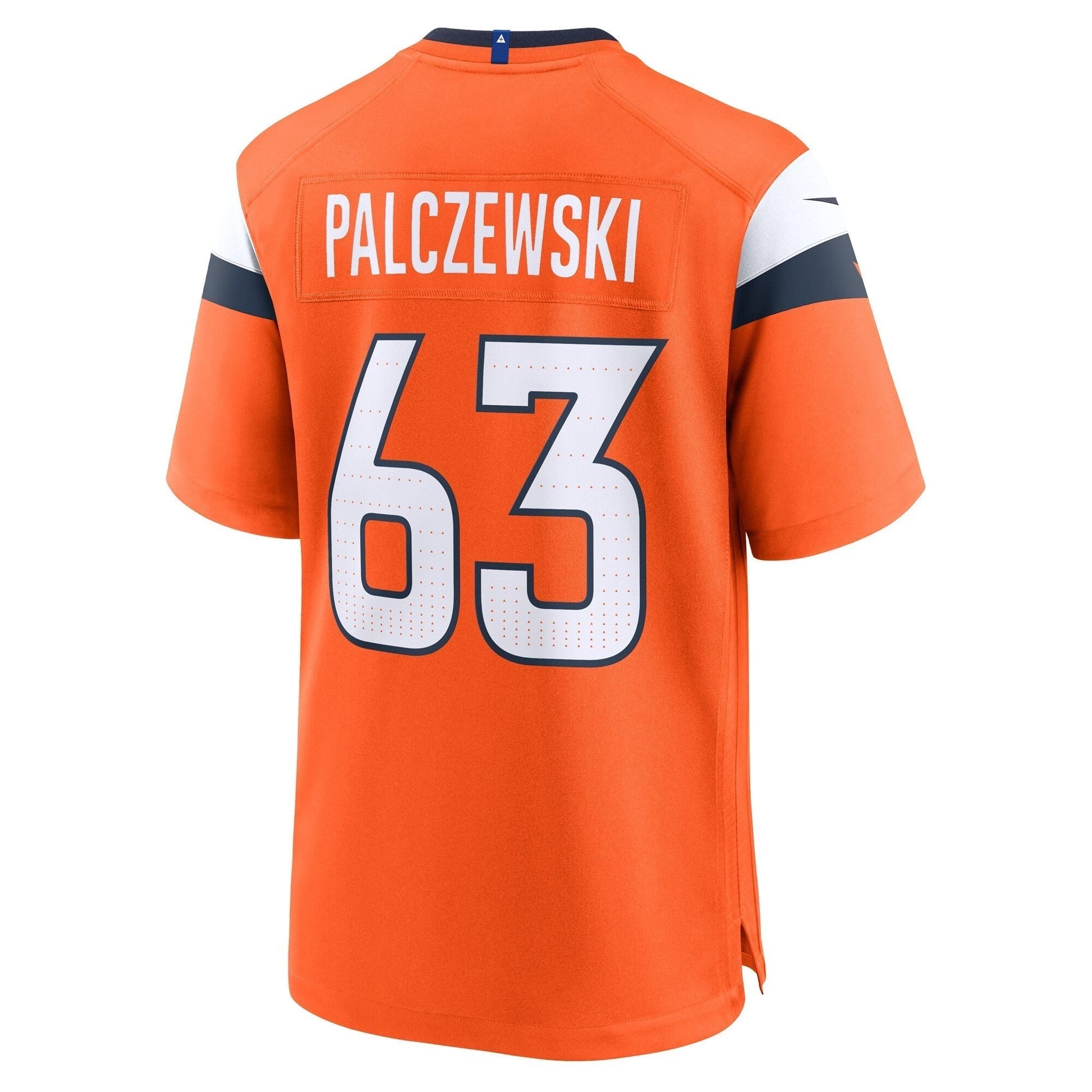 Alex Palczewski Denver Broncos Nike Team Game Jersey - Orange football jersey product view 3