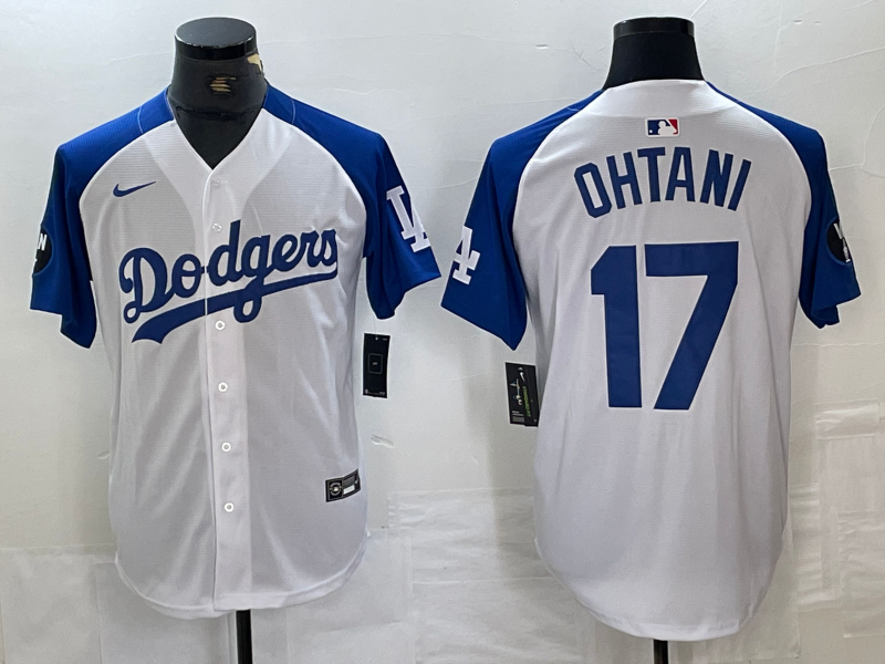 Men's Los Angeles Dodgers Shohei Ohtani White Limited Player Jersey1 baseball jersey product view 1