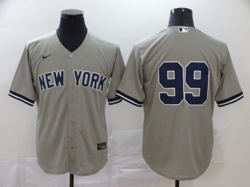 Men's New York Yankees Aaron Judge #99 Gray Replica Player Name Jersey1 baseball jersey product view 1