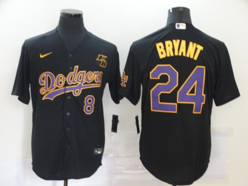 Men's Los Angeles Dodgers Kobe Bryant #8-24 Black Player Jersey basketball jersey product view 1