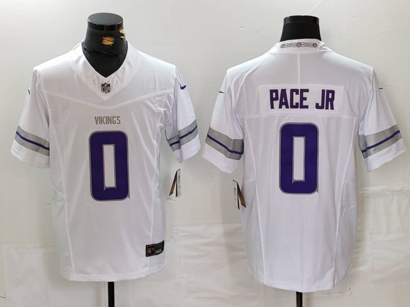 Men's Minnesota Vikings Ivan Pace Jr #0 White Alternate Vapor F.U.S.E. Elite Player Jersey1 football jersey product view 1