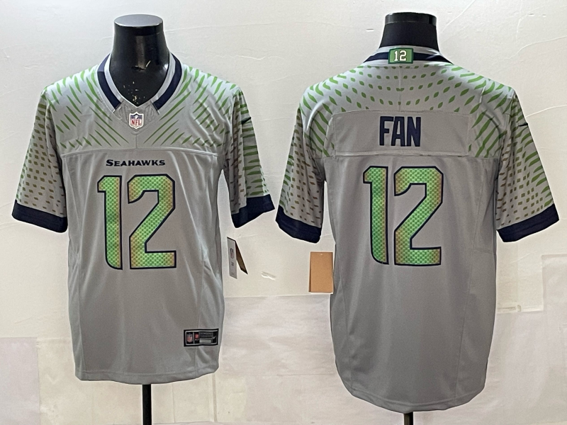 Men's Seattle Seahawks 12s #12 Wolf Gray 2025 Rivalries Collection Limited Jersey football jersey product view 1