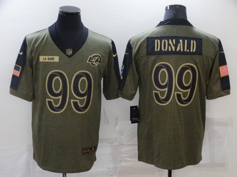Men's Los Angeles Rams Aaron Donald #99 Brown Game Player Jersey1 football jersey product view 1