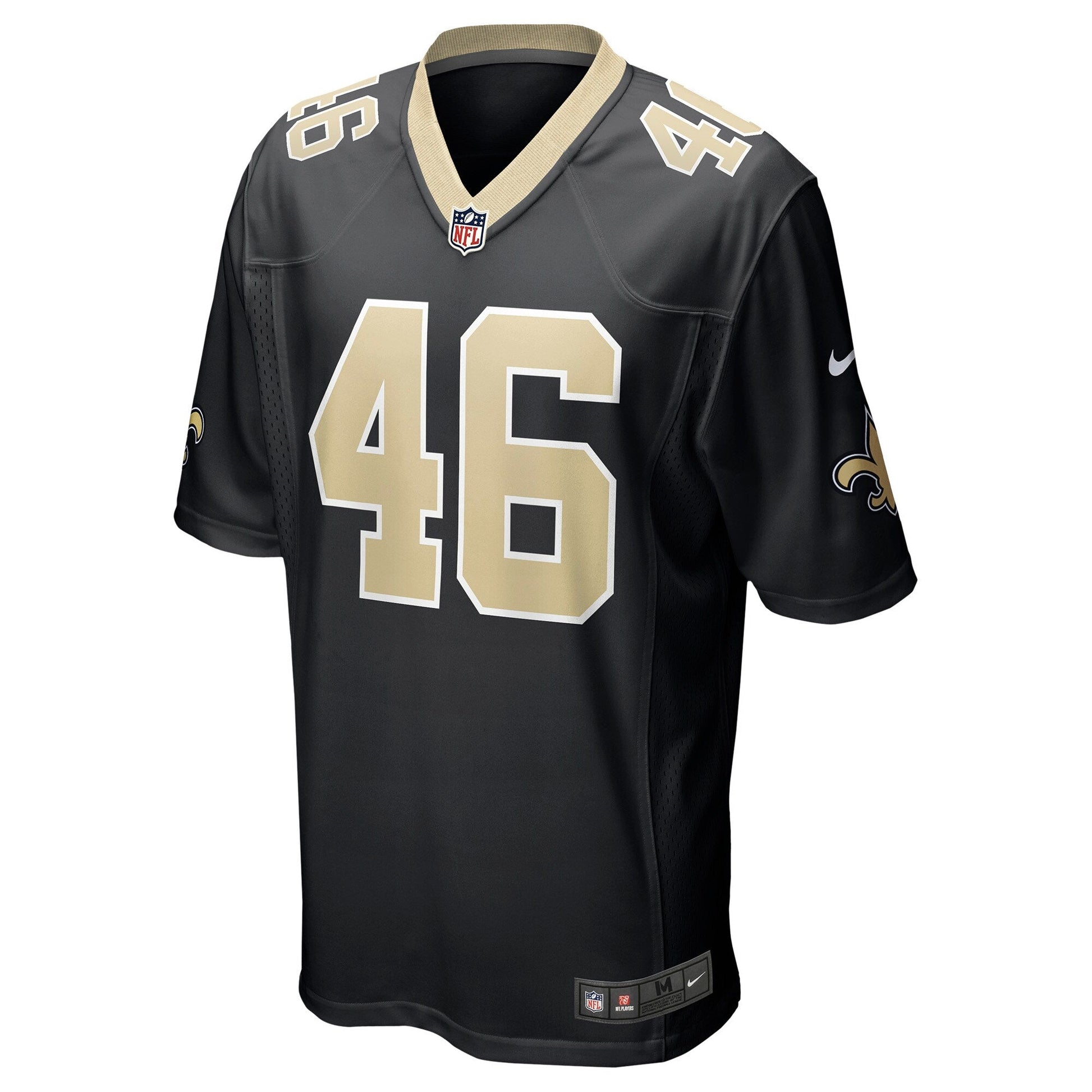 Adam Prentice New Orleans Saints Nike Game Jersey - Black football jersey product view 2