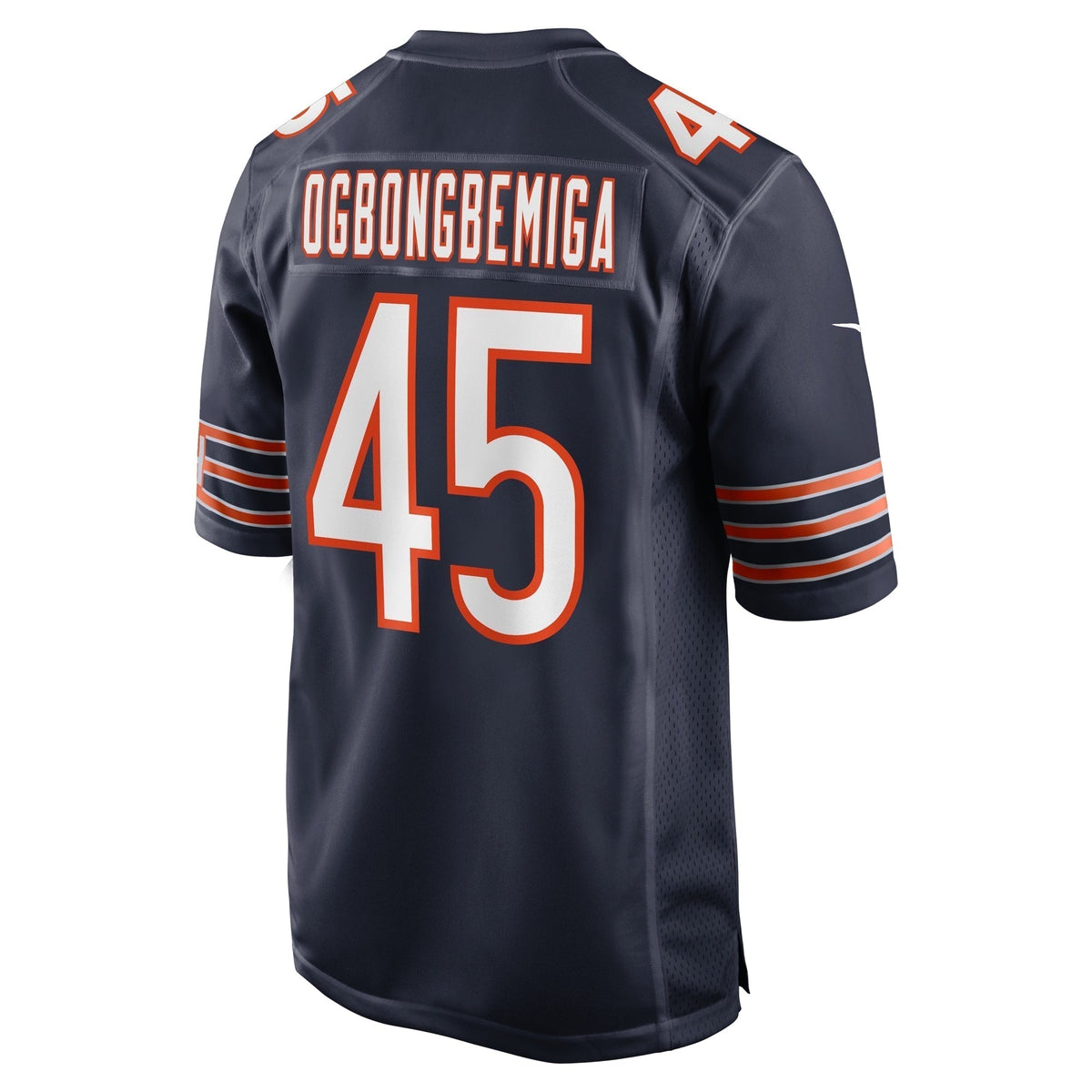 Amen Ogbongbemiga Chicago Bears Nike Game Jersey - Navy football jersey product view 3