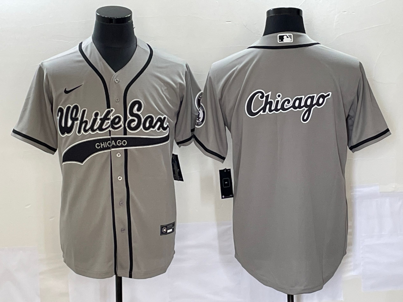 Men's Chicago White Sox Gray Replica Game Jersey1 Joint Edition baseball jersey product view 1