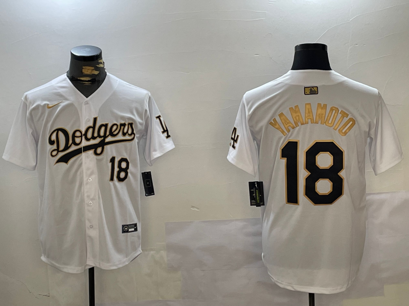 Men's Los Angeles Dodgers Yoshinobu Yamamoto White Player Game Jersey1 baseball jersey product view 1
