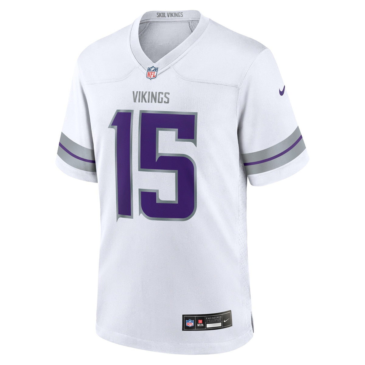 Dallas Turner Minnesota Vikings Nike Alternate Game Jersey - White football jersey product view 2