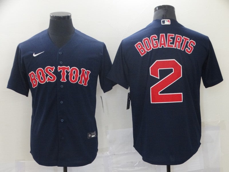 Men's Boston Red Sox Xander Bogaerts #2 Navy Replica Baseball Jersey1 baseball jersey product view 1