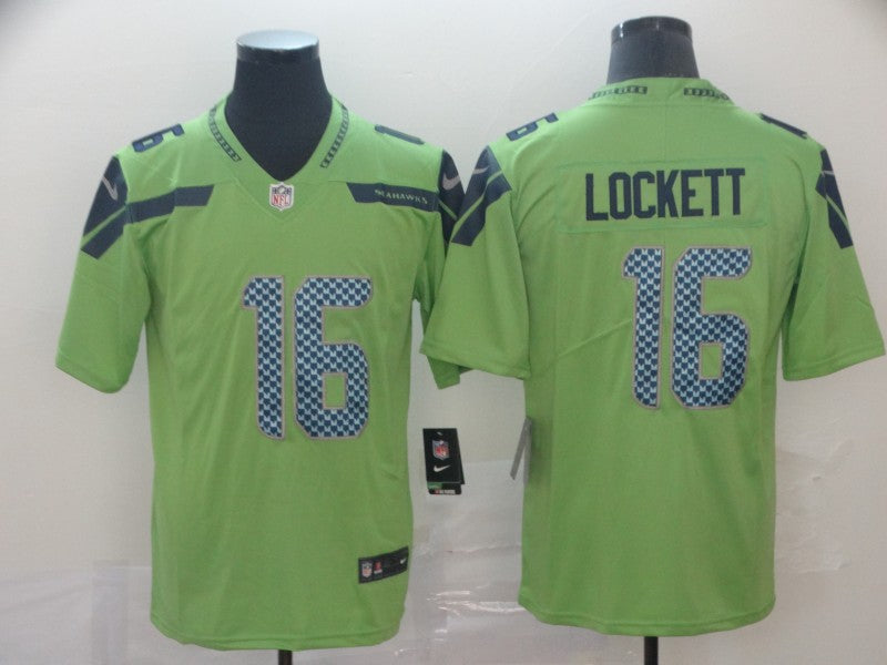 Men's Seattle Seahawks Tyler Lockett #16 Green Game Jersey football jersey product view 1