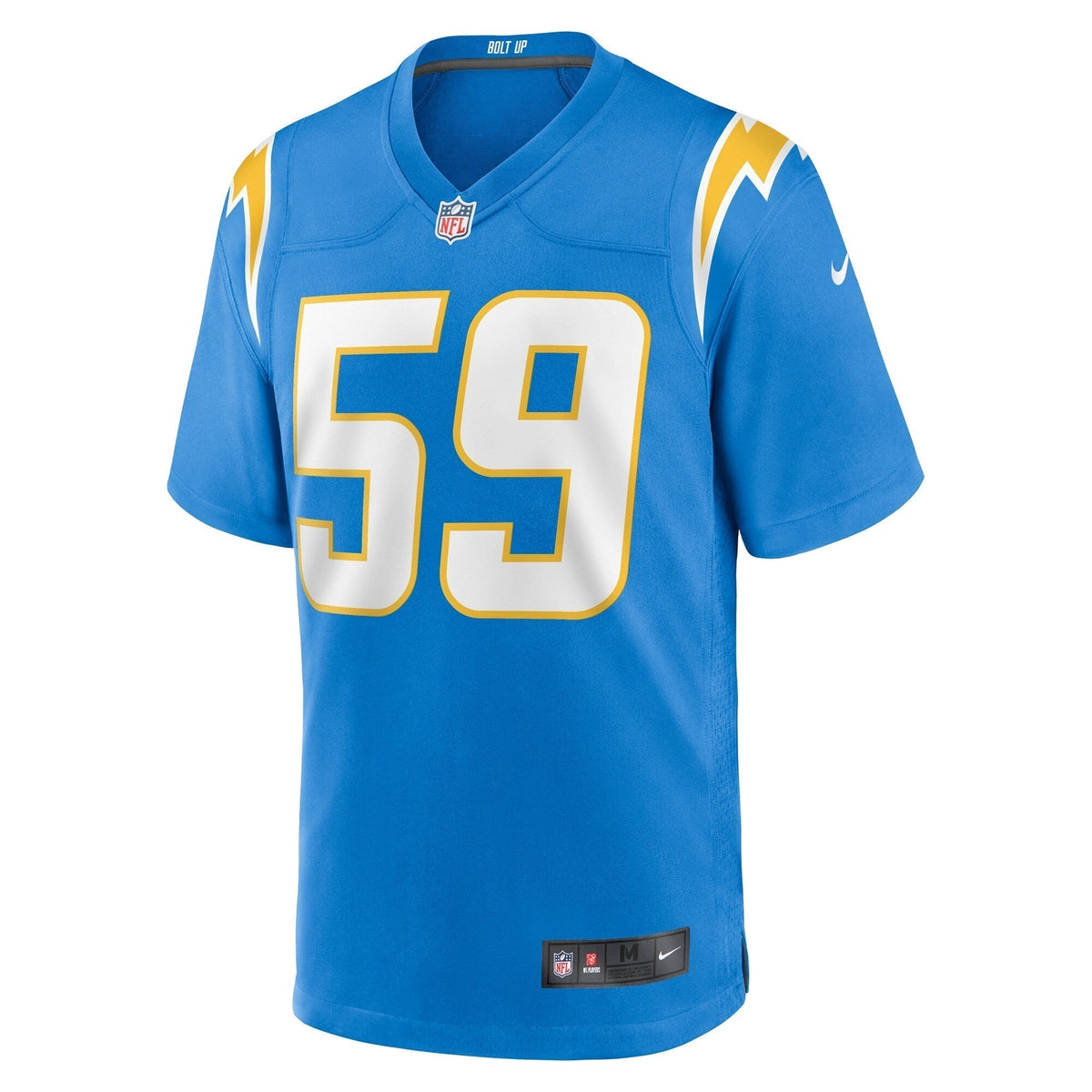 Troy Reeder Los Angeles Chargers Nike Team Game Jersey - Powder Blue football jersey product view 2
