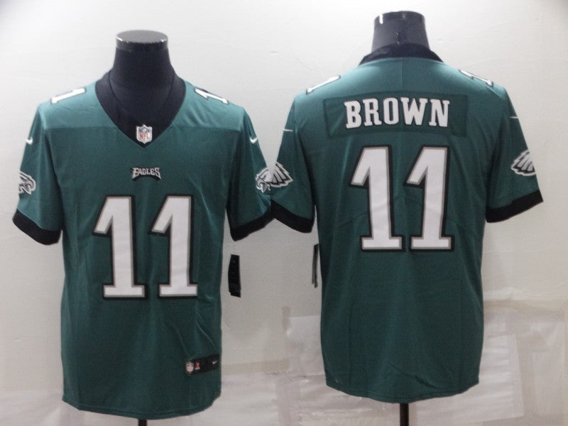 Men's Philadelphia Eagles A.J. Brown #11 Midnight Green Player Game Jersey1 football jersey product view 1